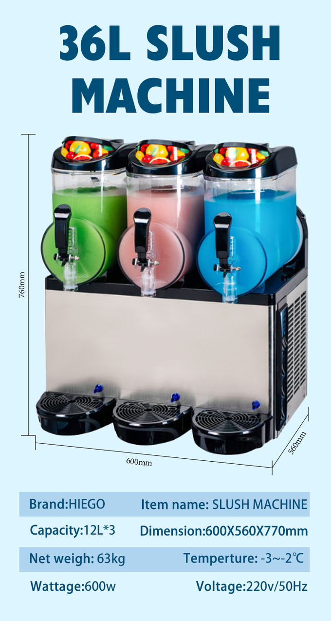 凍った飲み物のための商業廃油機械フル オートマチック 36l マルガリータ 0